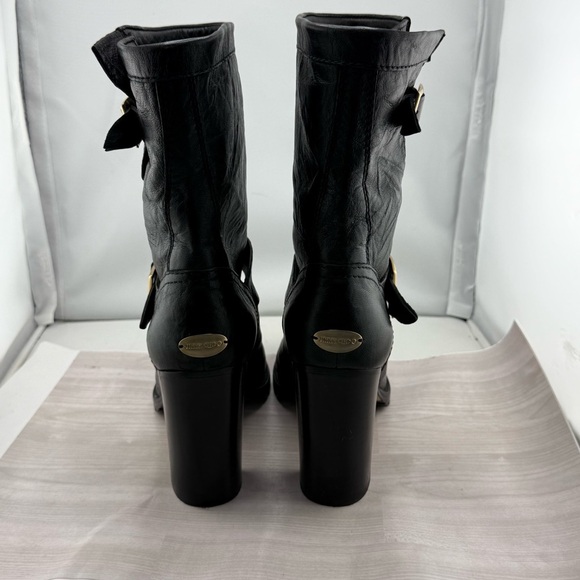 Jimmy Choo Black Ankle Booties with Chunky Heel - Picture 2 of 6